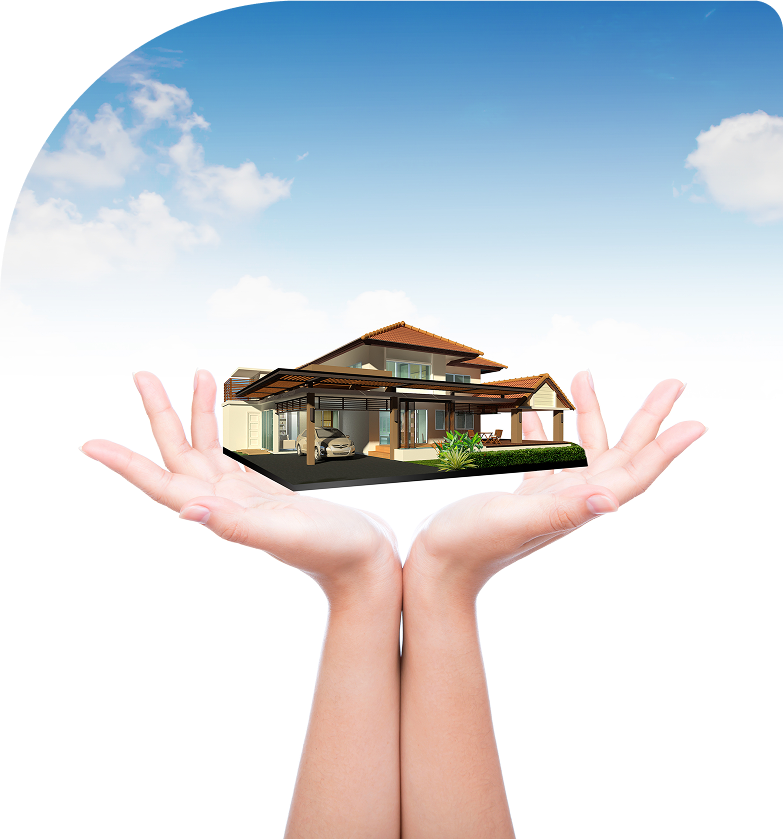 hands-with-luxurious-house